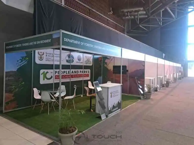 Larger 6m x 3m shell scheme booth setup People & Parks 2026