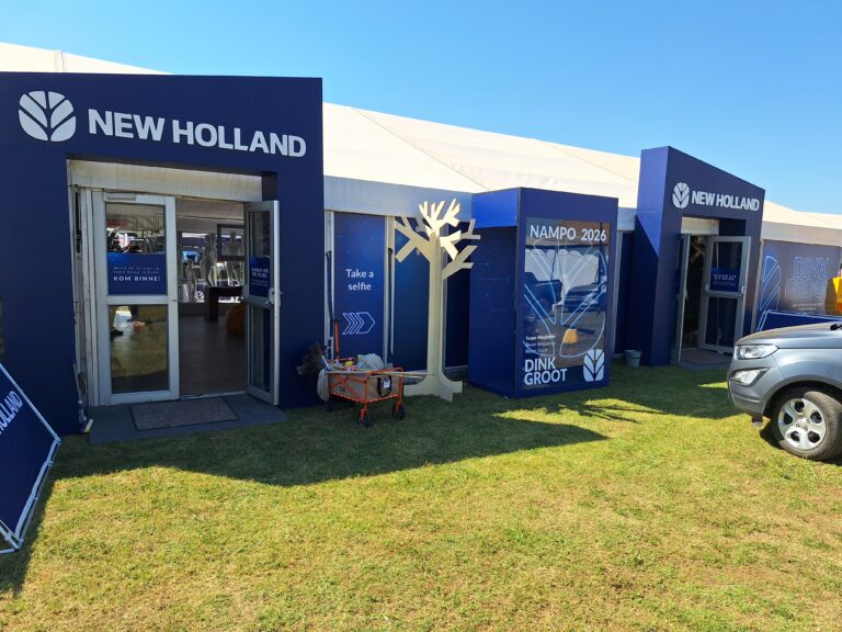 New Holland custom marquee retail and hospitality experience at NAMPO Cape 2026 by I-Touch 360